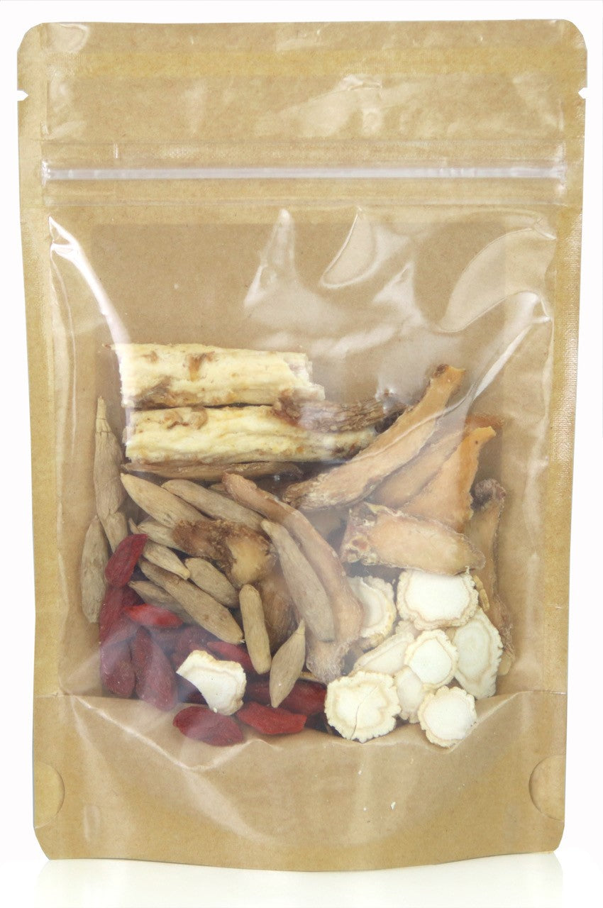 Plum Flower brand Soup Mix- Lung Yin Tonic, back.