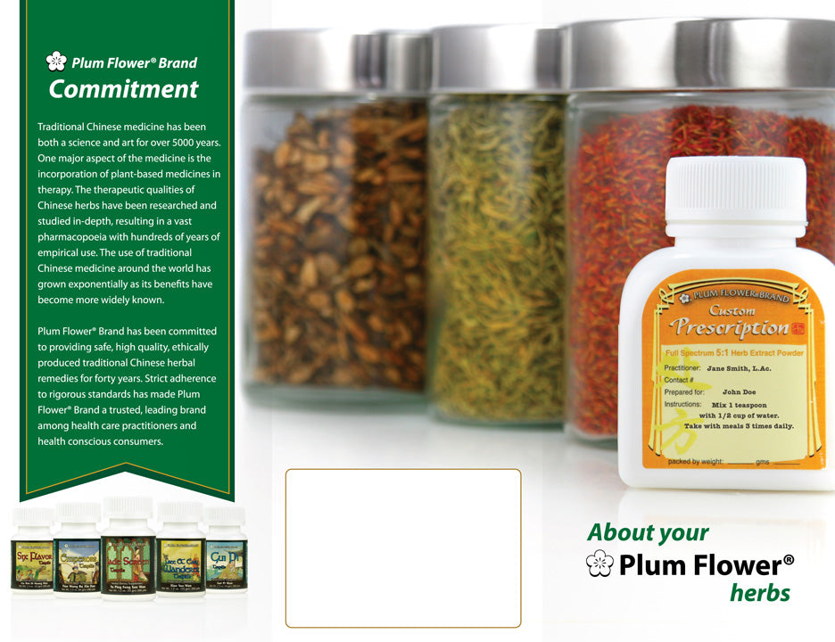 Pamphlet- About Your Plum Flower® Herbs, back