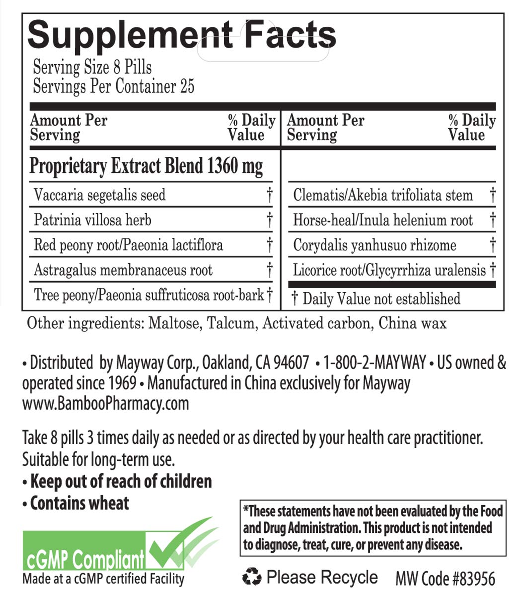 Bamboo Pharmacy™️ Prostate Health Support, supplement facts