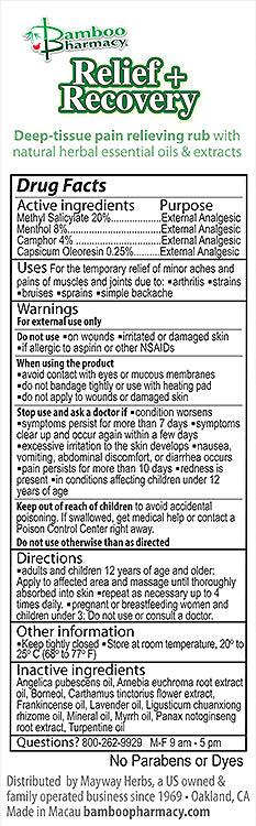 Relief + Recovery Deep Tissue Pain Relieving Rub