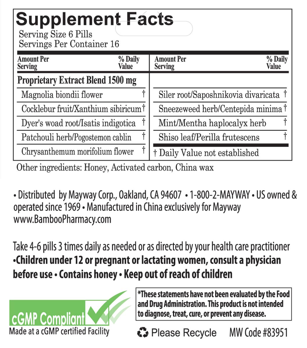 Bamboo Pharmacy™️ Seasonal Nasal Support, supplement facts