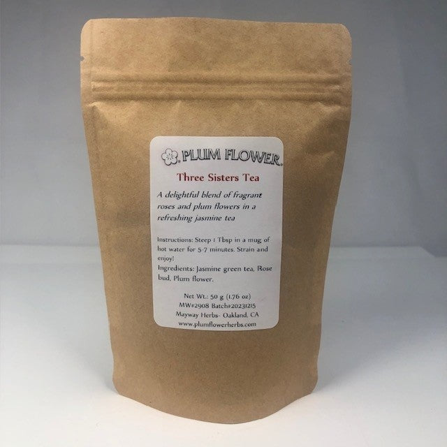 Plum Flower™️ Three Sisters Tea, front