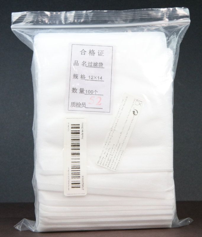 Filter Bags with string, in a clear zip top bag.