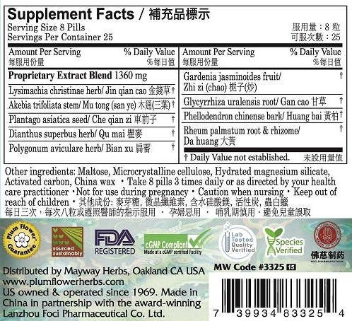 Plum Flower™️ Eight Righteous Teapills, supplement facts