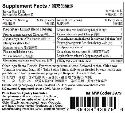 Plum Flower™️ Ping Chuan Pills, supplement facts