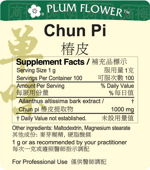Plum Flower™️ Chun Pi extract granule - supplement facts