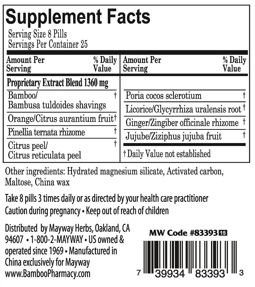 Bamboo Pharmacy® Calm Courage Teapills - Supplement Facts