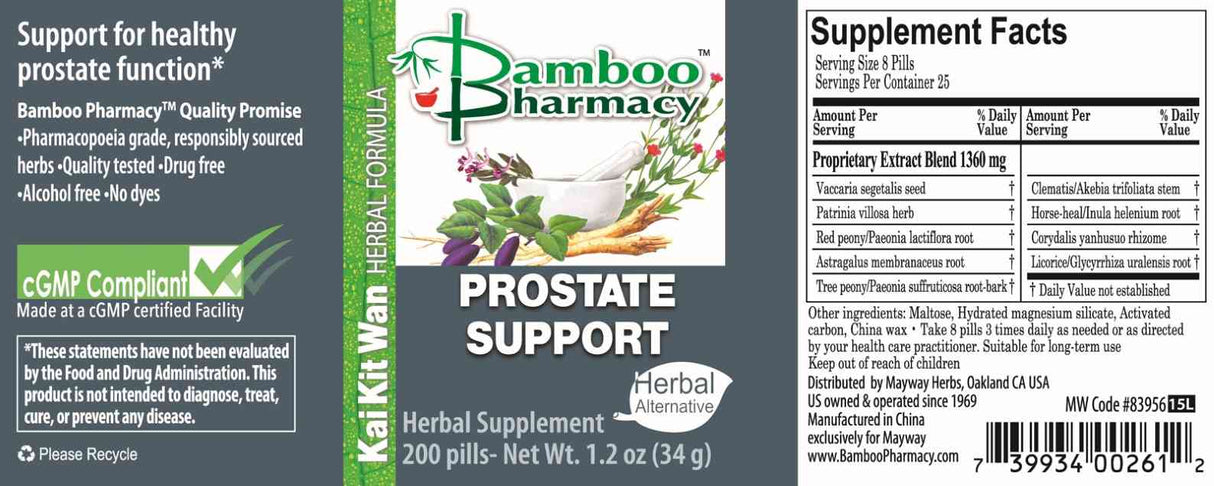 Bamboo Pharmacy™️ Prostate Health Support, full label