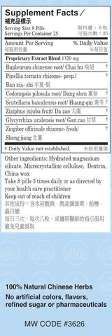 Min Shan® Xiao Chai Hu Wan - supplement facts