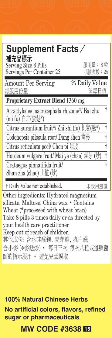 Miin Shan® Jian Pi Wan - supplement facts
