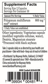 Bamboo Pharmacy™️ Fo-Ti Capsules supplement facts