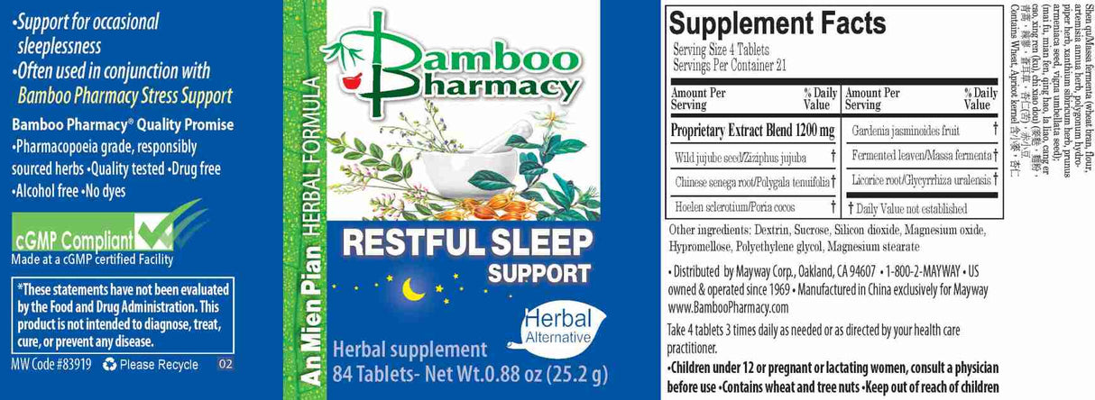 Bamboo Pharmacy™️Restful Sleep Support - full label