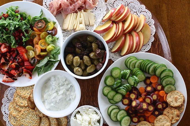 Platter of foods