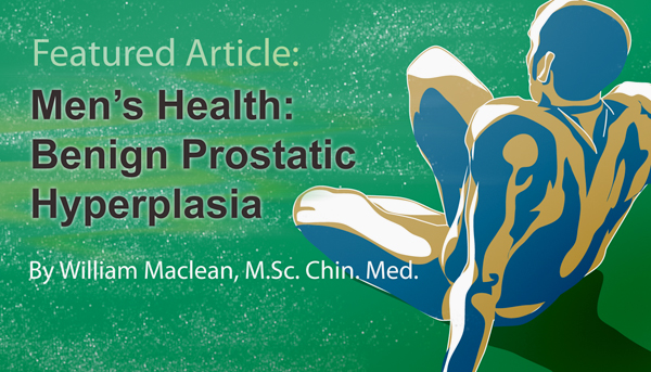 Graphic that says featured article: Men's Health Benign Prostatic Hyperplasia
