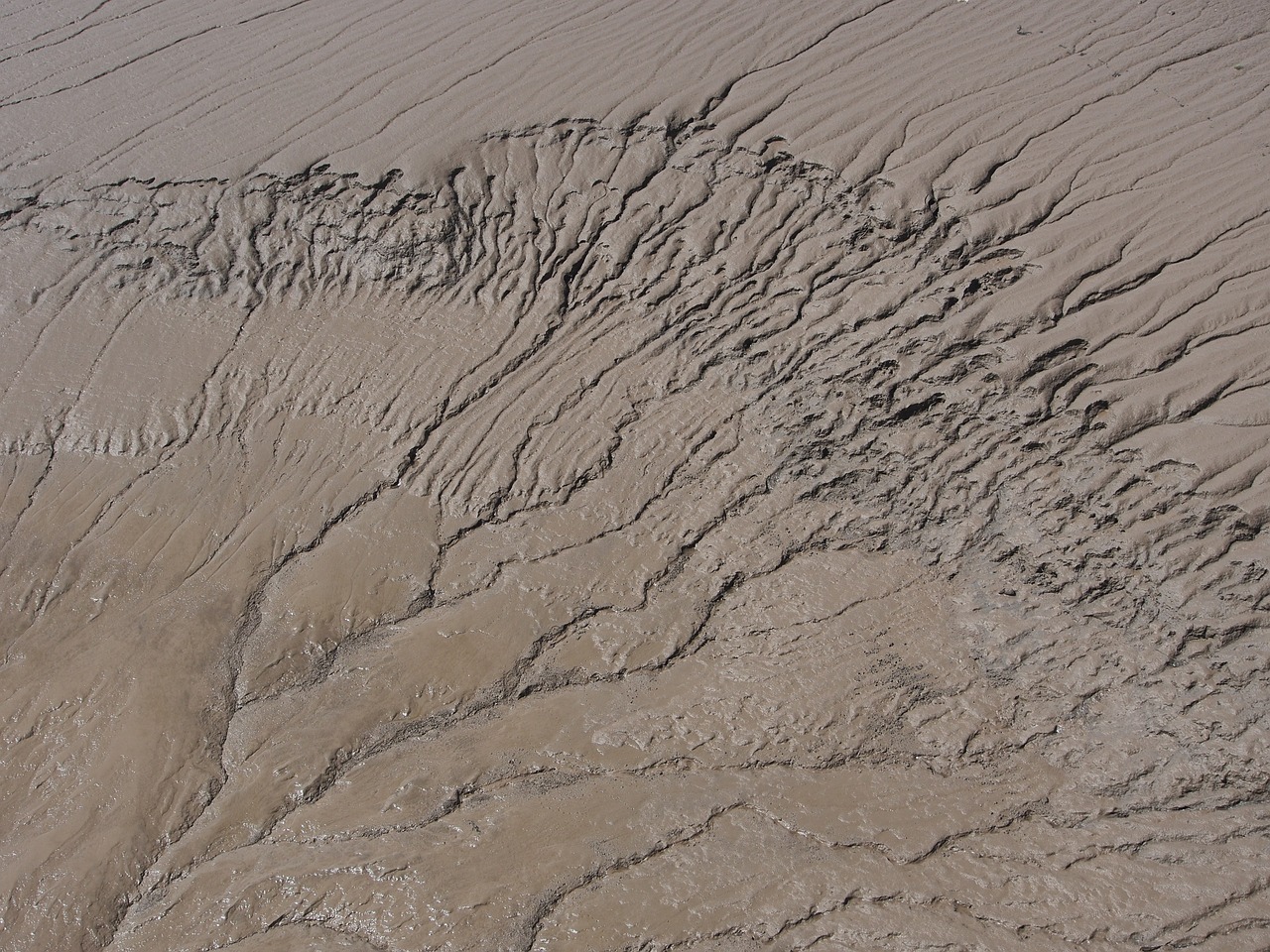 aerial photo of a mudslide