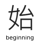 chinese character for beginning