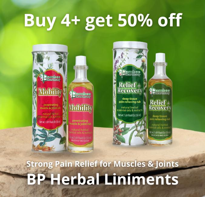 photo of bamboo pharmacy liniments sale graphic