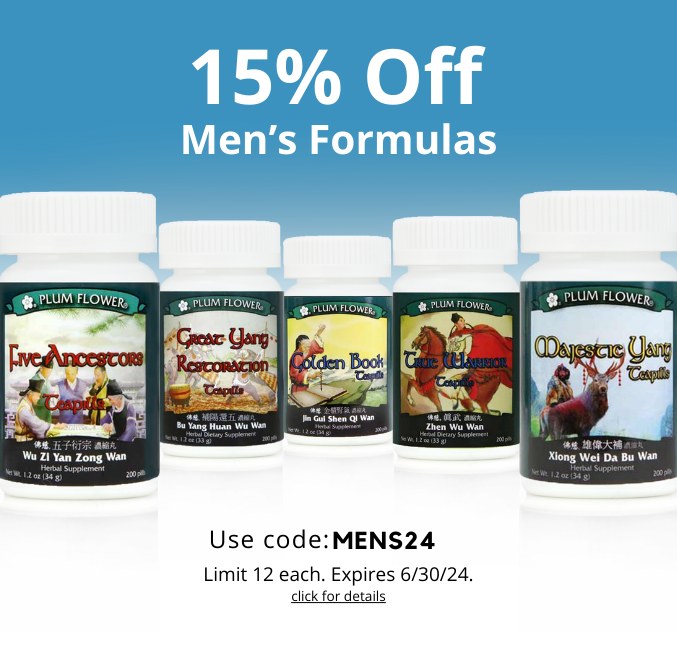 Graphic of sale for 15% off select mens formulas for june 2024