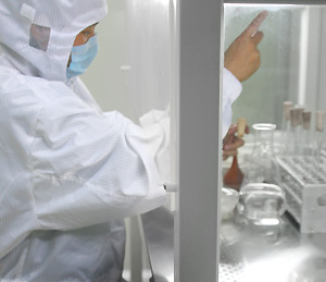 Clean room microbial testing